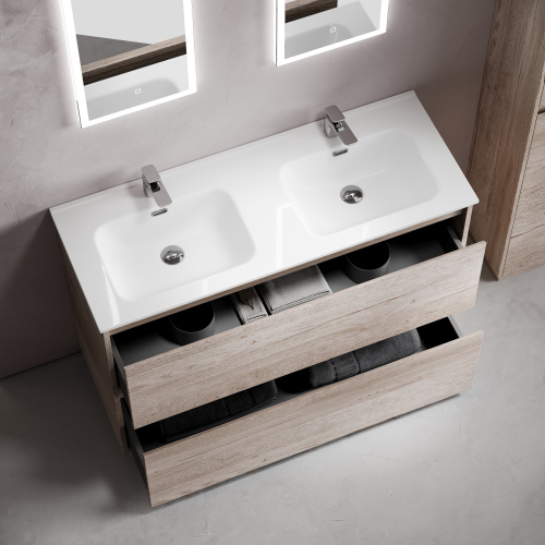 Тумба под раковину Sancos Libra Floor LB120F-2EG 119х45х84 напольная цвет дуб галифакс натуральный - фото 5